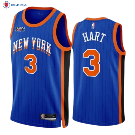 Men's New York Knicks Josh Hart #3 Blue Swingman Jersey 202324 - City Edition (1).png